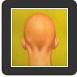 Untitled (Head with Chartreause Background)