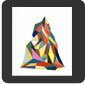 Two dimensional print of casual post-post- modern sculpture